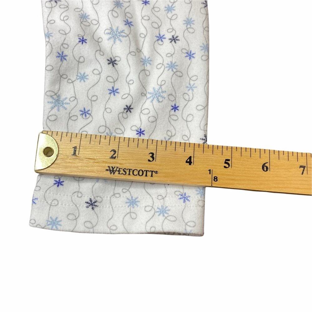 Croft & Barrow Mock Turtleneck White with Snowflakes Size PL - Picture 12 of 12